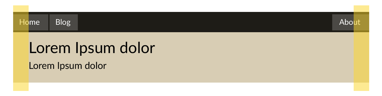 Navbar with layout of "none" (Default)